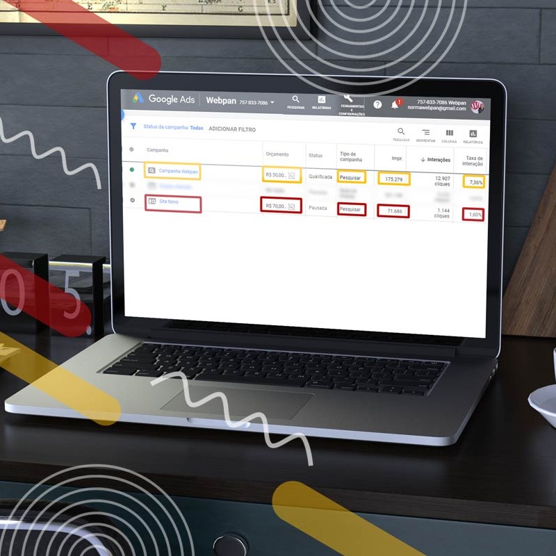 COMPARAÇÃO ENTRE 2 CAMPANHAS